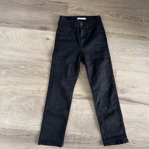 Levi’s Black 724 High Rise Straight Crop Jeans